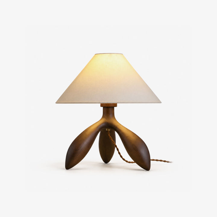 Trefoil Wood Table Lamp