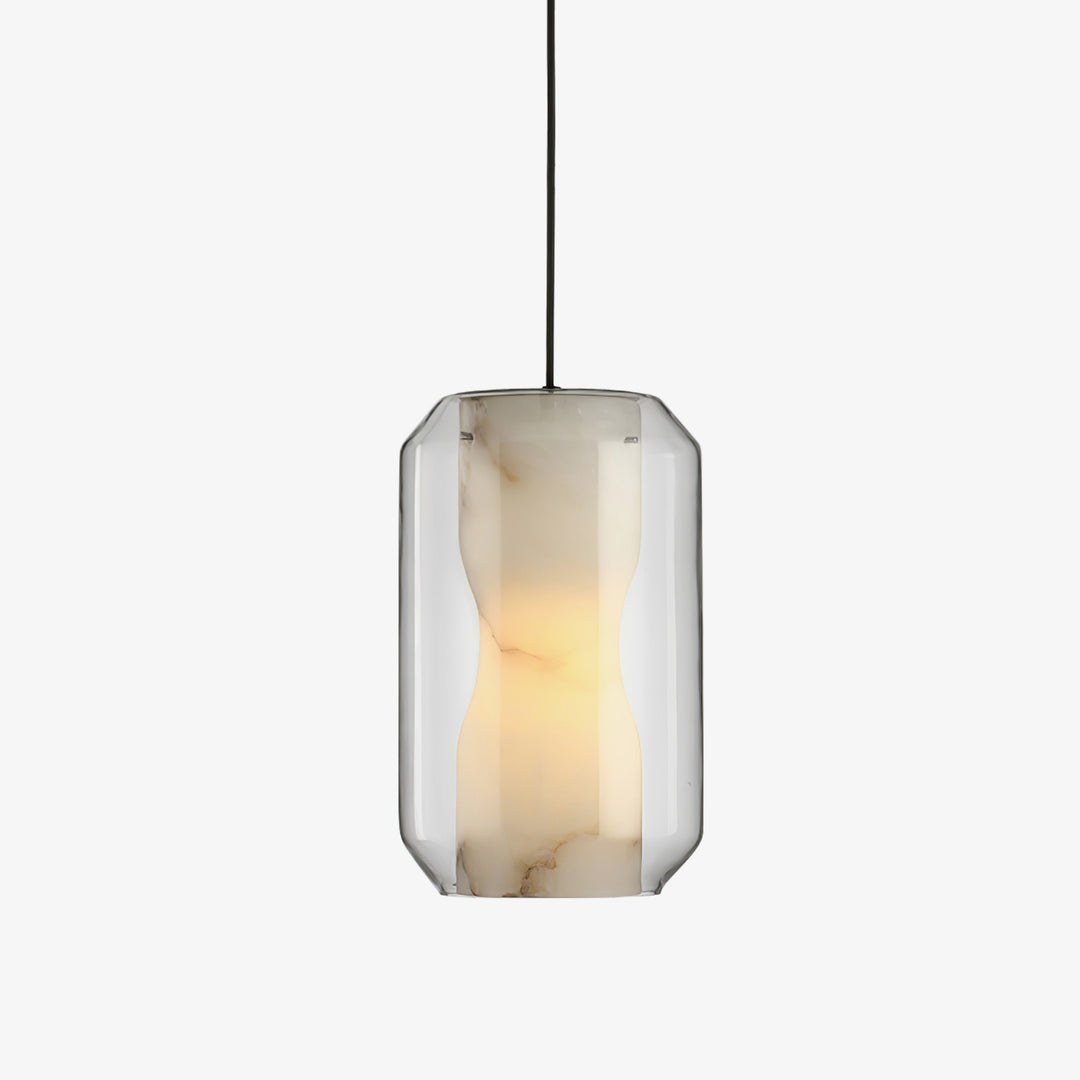 Alabaster Glass Cylinder Pendant Light - Vakkerlight