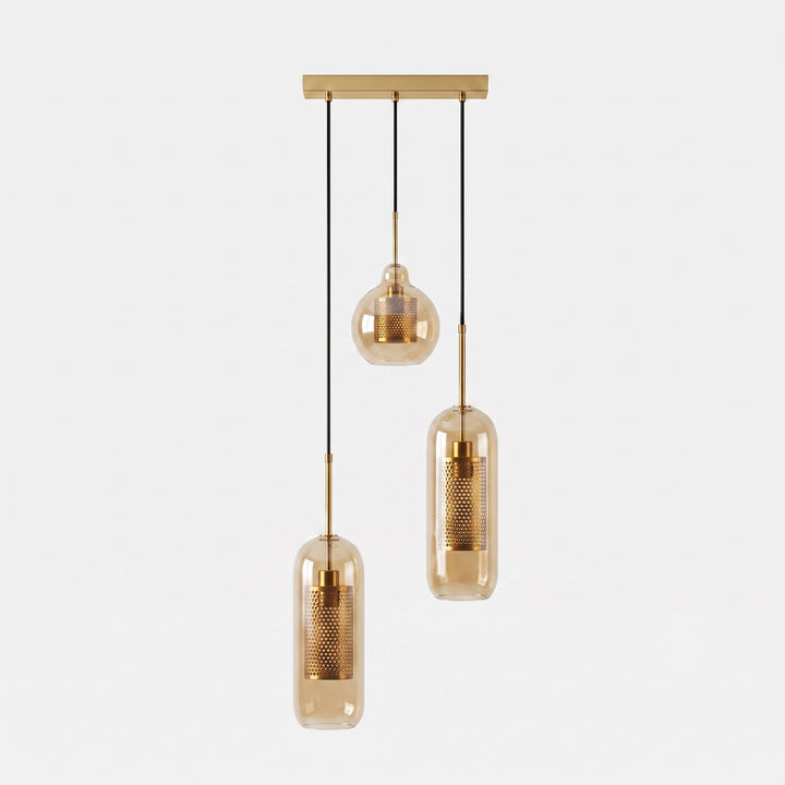Gecombineerde Chiswick glazen hanglamp 