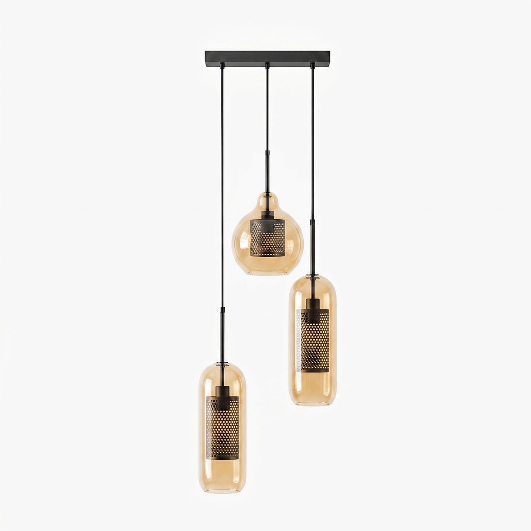 Gecombineerde Chiswick glazen hanglamp 