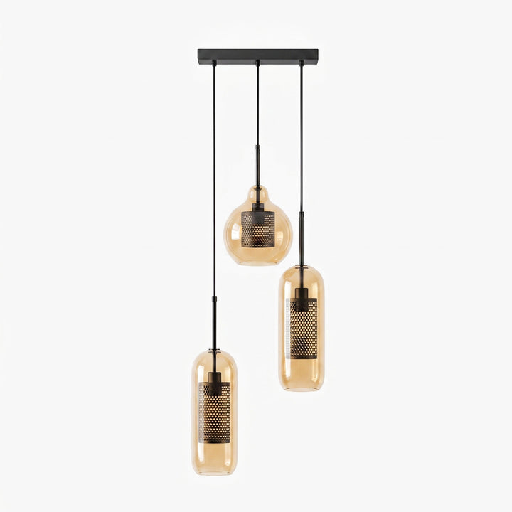 Gecombineerde Chiswick glazen hanglamp 