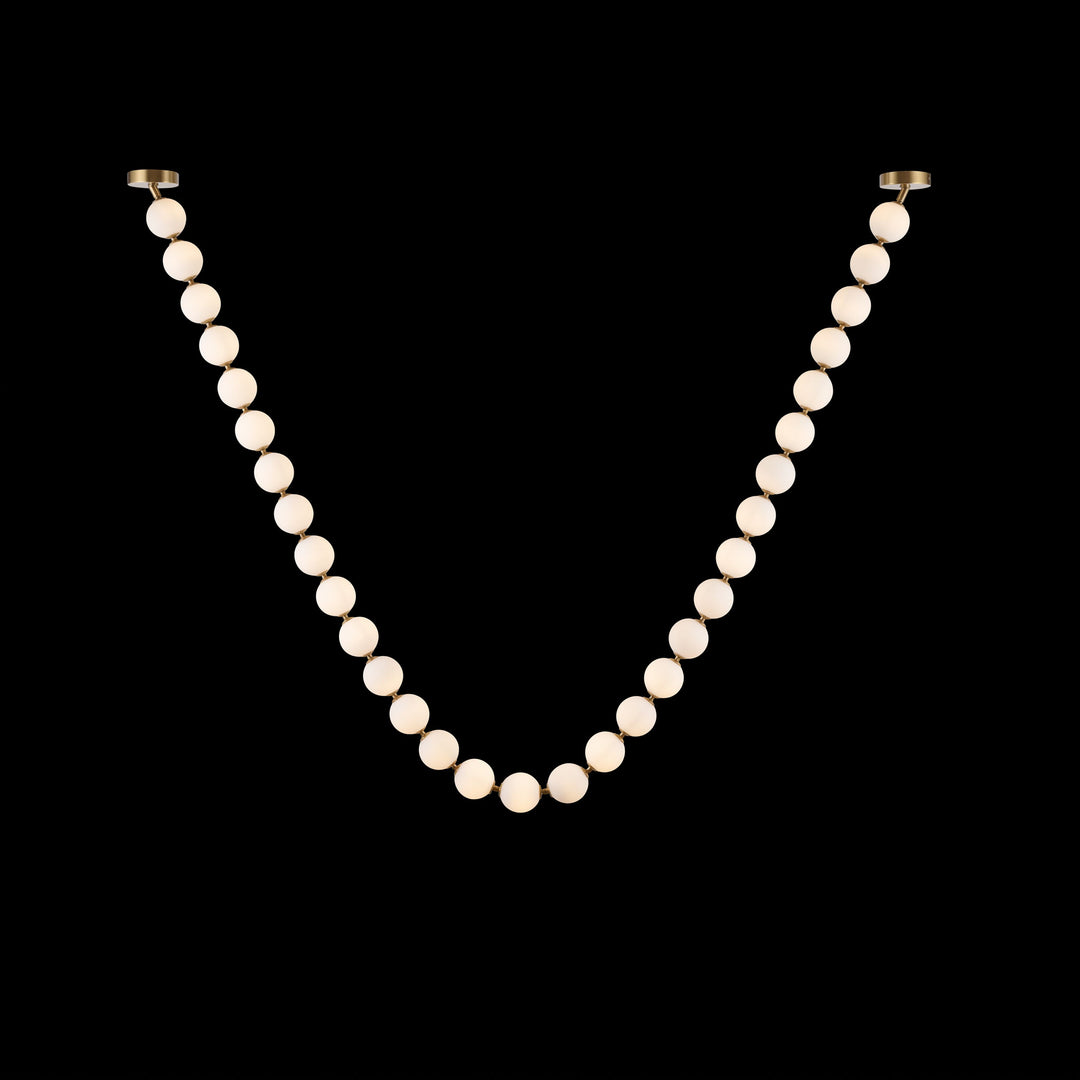 Pearl Glass Necklace Balls Chandelier - Vakkerlight