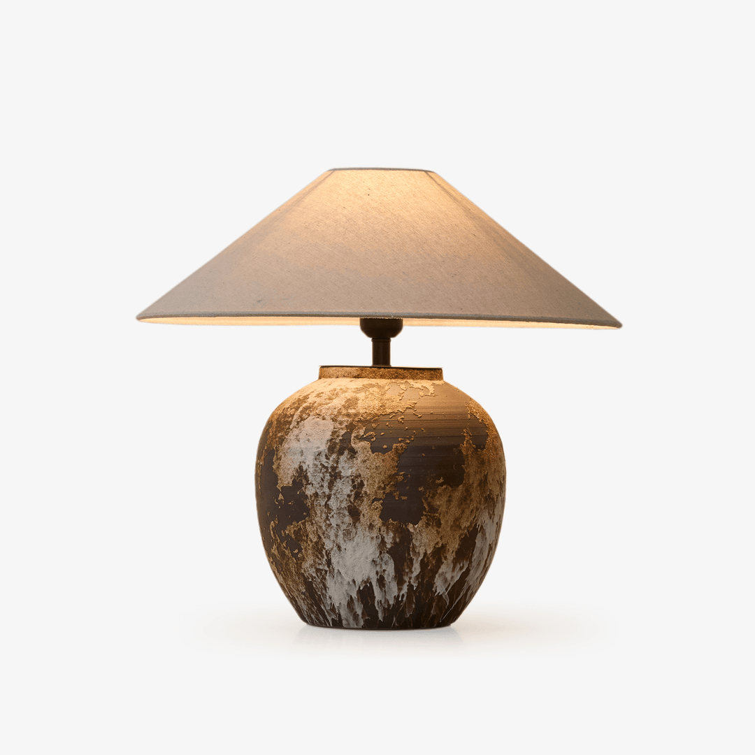 Textured Ceramic Jar Table Lamp - Vakkerlight
