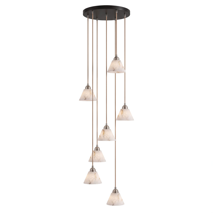 Conical Alabaster Brass Pendant Lamp - Vakkerlight