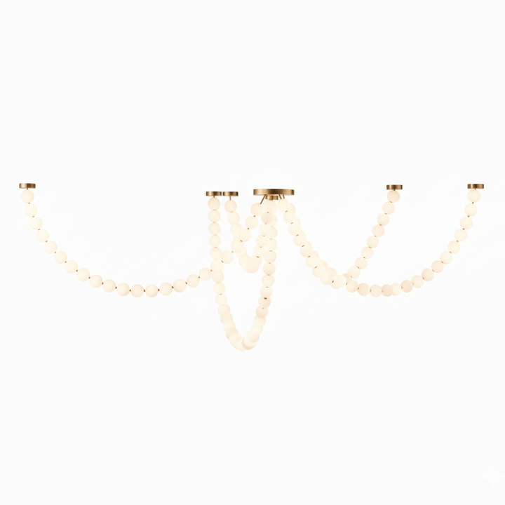 Pearl Glass Necklace Balls Chandelier - Vakkerlight
