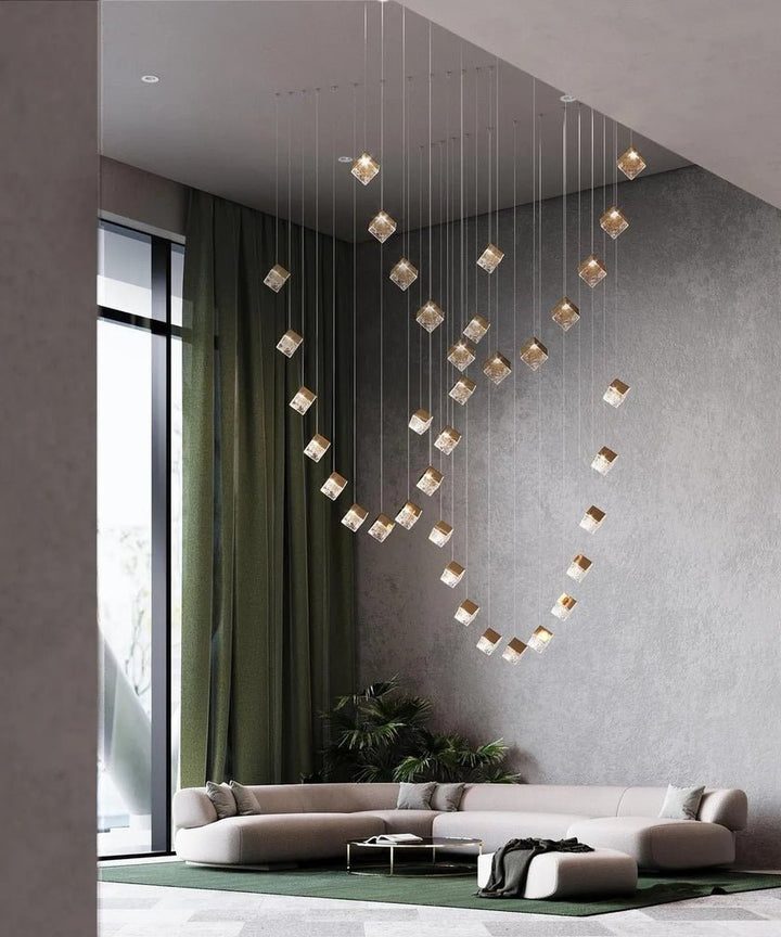 Cubic Luster Cascade Chandelier - Vakkerlight
