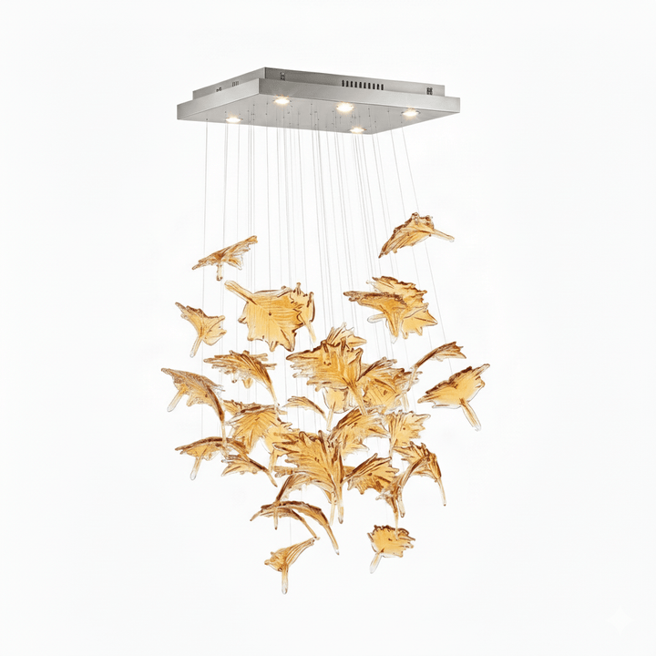Multicolor Crystal Maple Leaf Chandelier - Vakkerlight