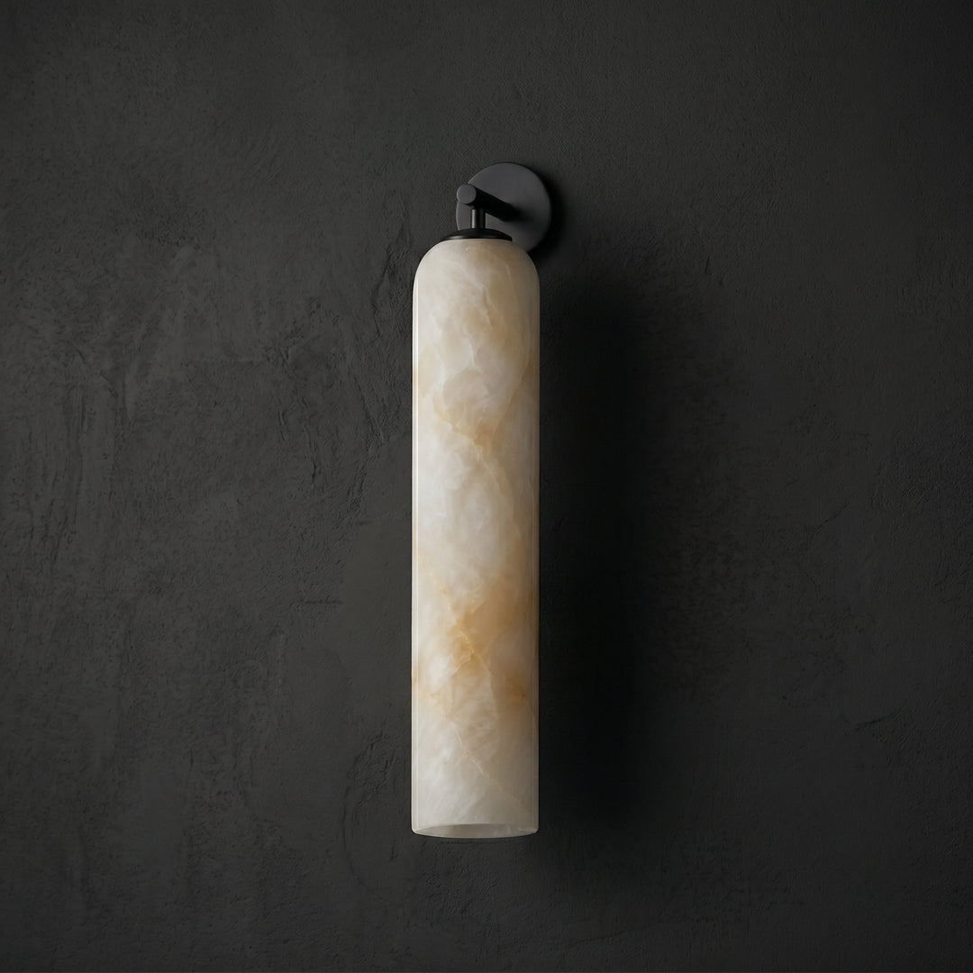 Tube Alabaster Wall Sconce