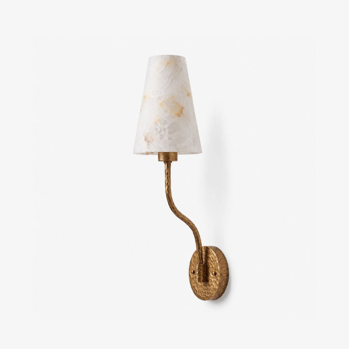 Corwin Hammered Brass Cone Sconce - Vakkerlight