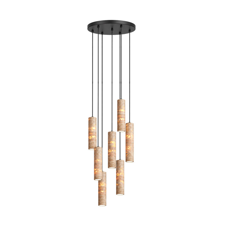 Cylindrical Travertine Pendant Light - Vakkerlight