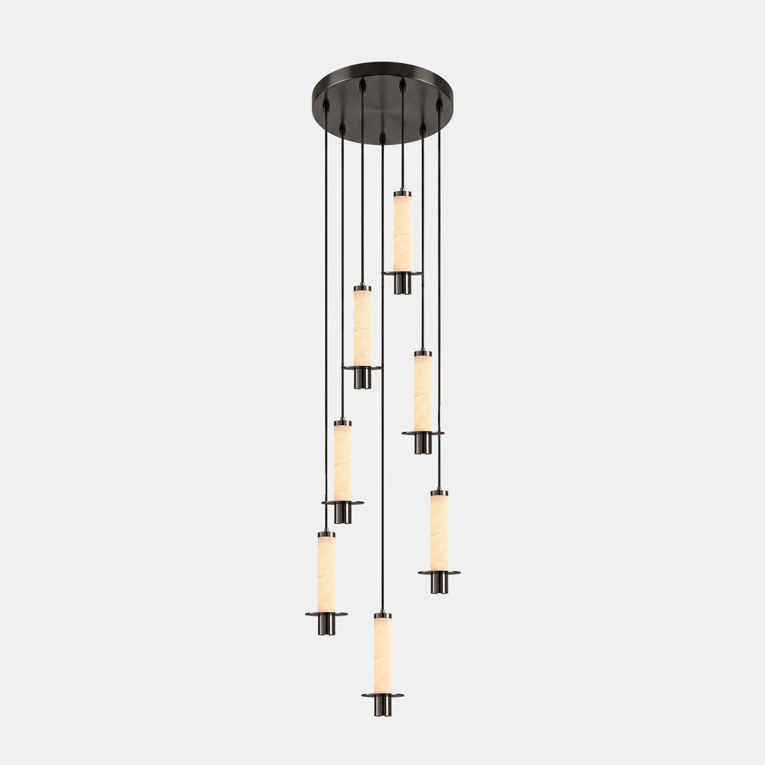 Cylindrical Plinth Alabaster Pendant Lamp - Vakkerlight