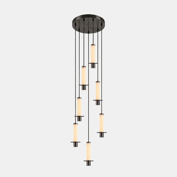 Cylindrical Plinth Alabaster Pendant Lamp - Vakkerlight