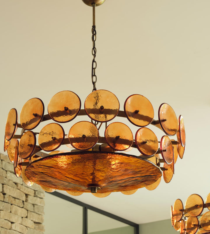 Solaris Disc Murano Chandelier - Vakkerlight