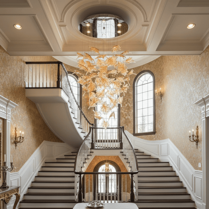 Multicolor Crystal Maple Leaf Chandelier - Vakkerlight