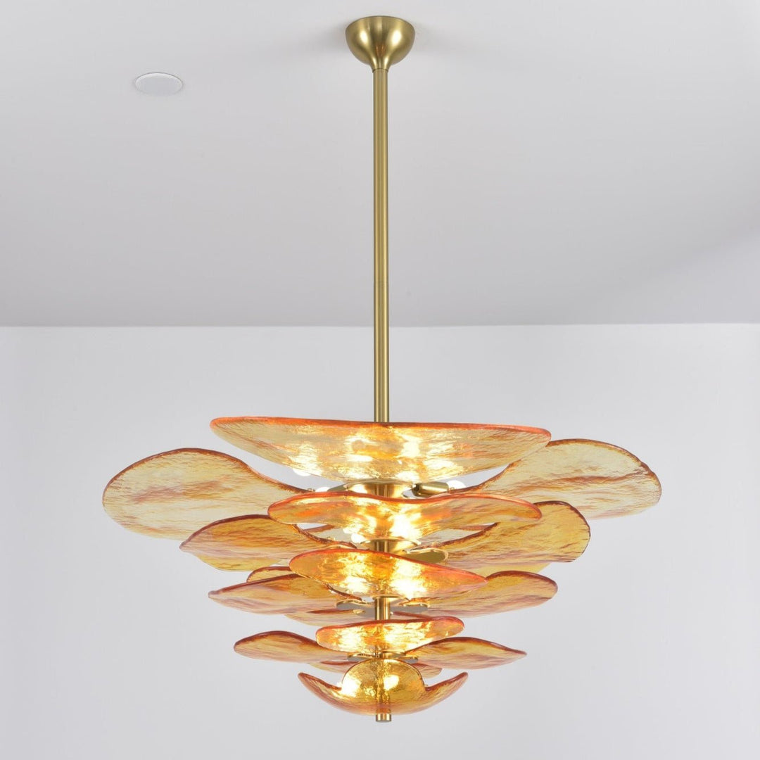 Petals Gold Murano Chandelier - Vakkerlight
