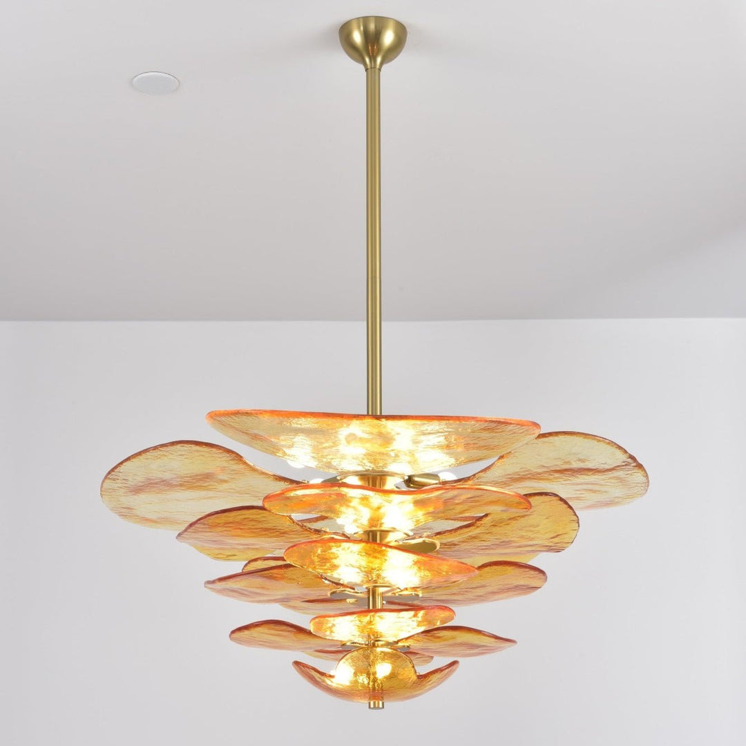 Petals Gold Murano Chandelier - Vakkerlight