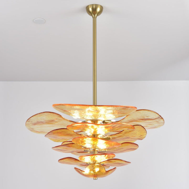 Petals Gold Murano Chandelier - Vakkerlight