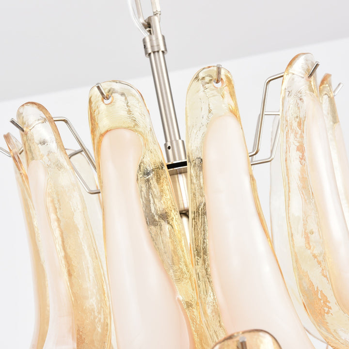 Amber Cloud Murano Glass Petals Chandelier - Vakkerlight