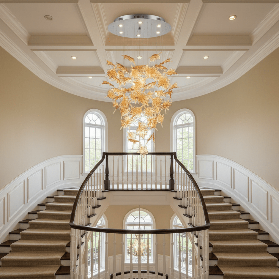 Multicolor Crystal Maple Leaf Chandelier - Vakkerlight