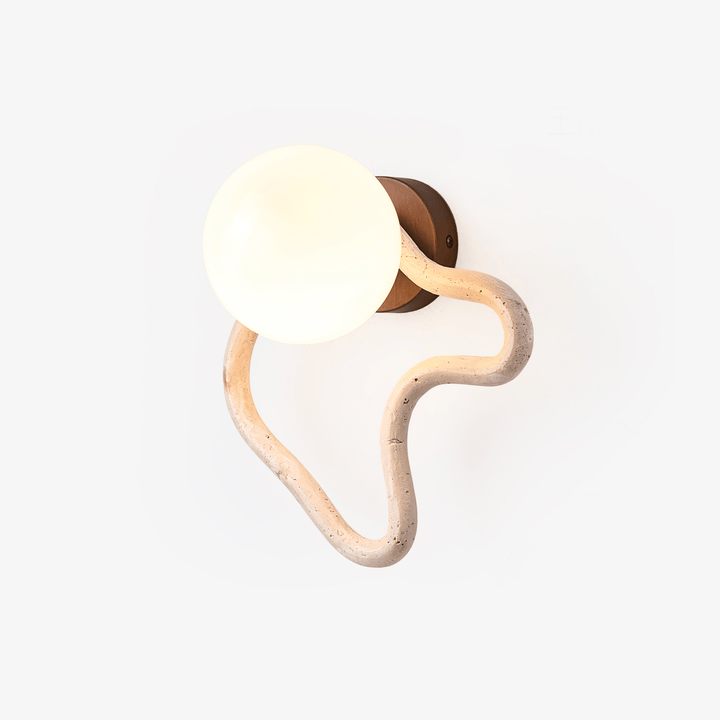 Serpentine Travertine Wall Sconce - Vakkerlight