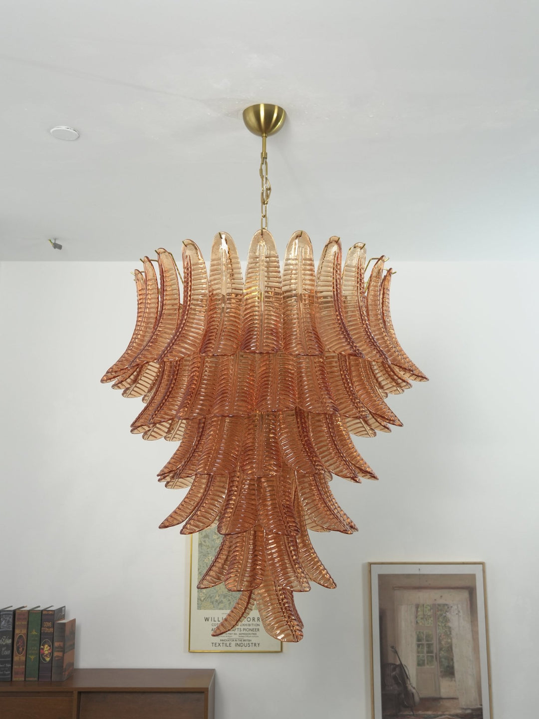 Amber Leaf Cascade Chandelier - Vakkerlight