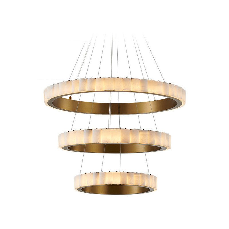 Alabaster Avalon Halo Chandelier - Vakkerlight
