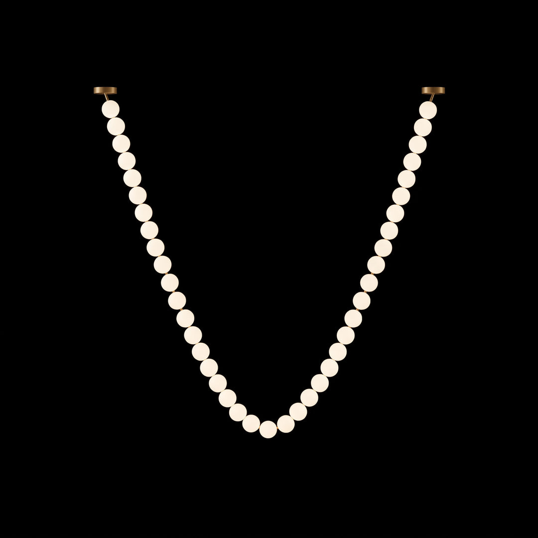 Pearl Glass Necklace Balls Chandelier - Vakkerlight