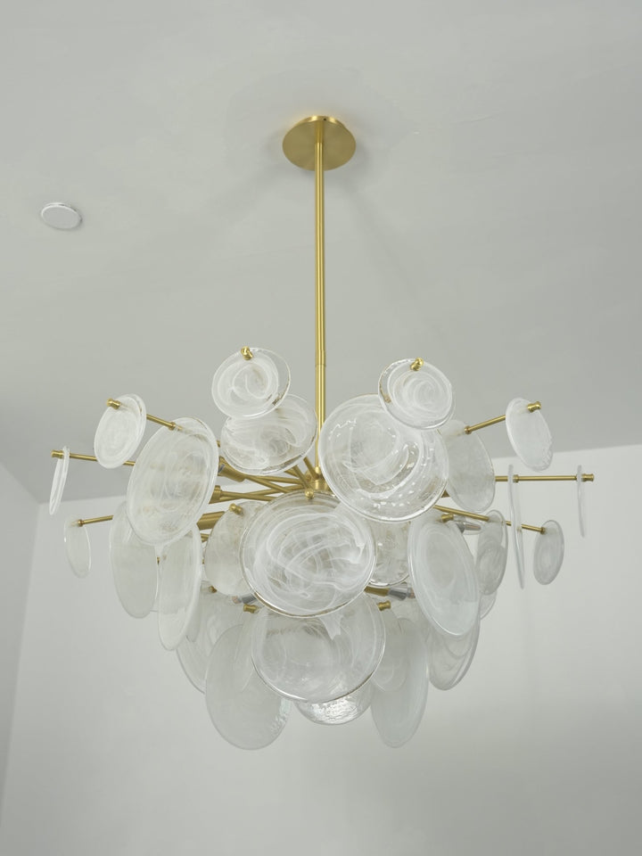 Brass Discs Cascading Chandelier - Vakkerlight