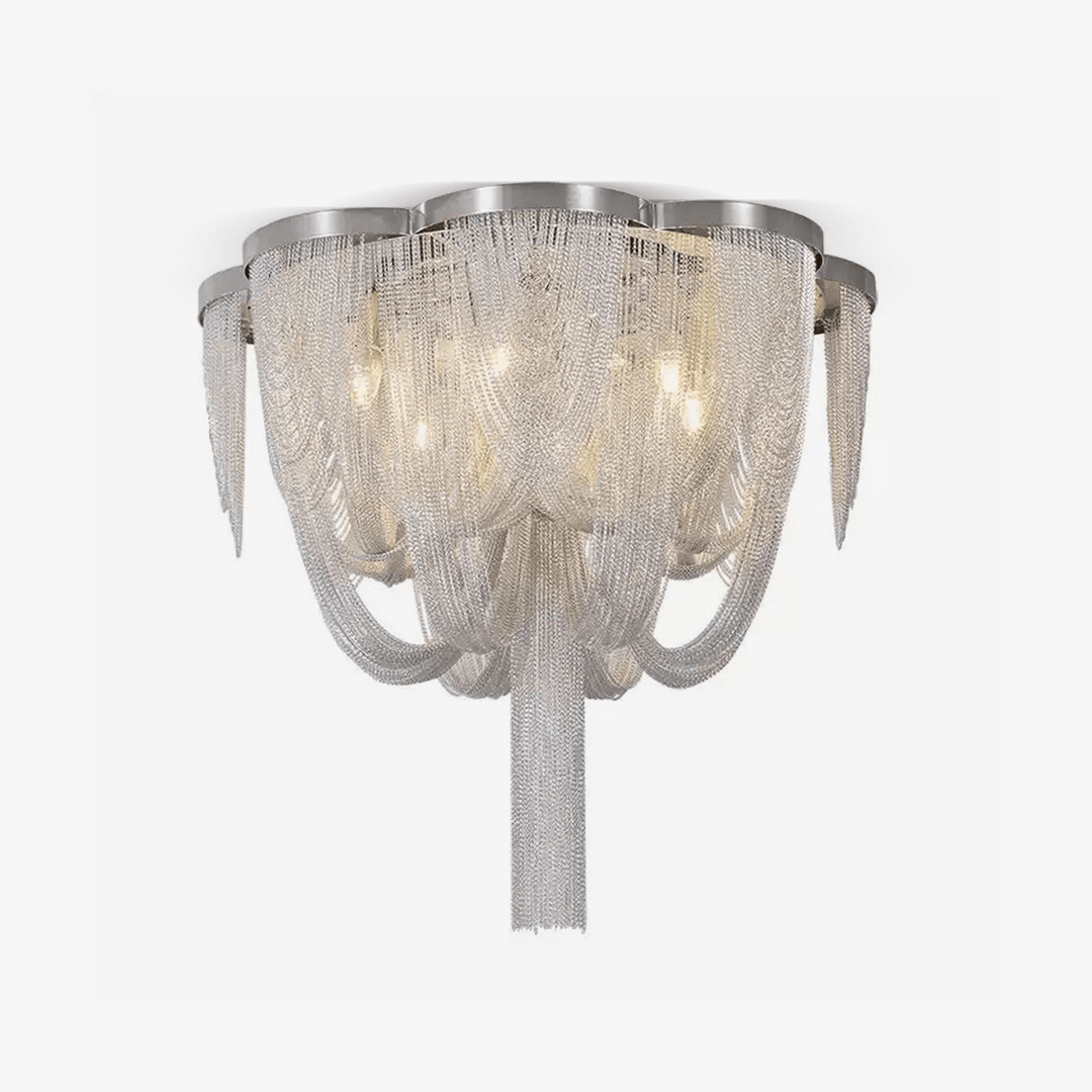 Silver Chain Tassel Ceiling Light - Vakkerlight