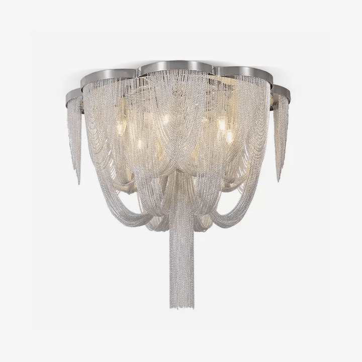 Silver Chain Tassel Ceiling Light - Vakkerlight
