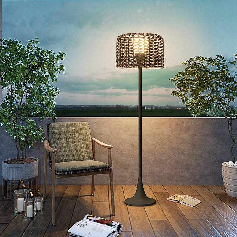 Callum Woven Solar Floor Lamp - Vakkerlight