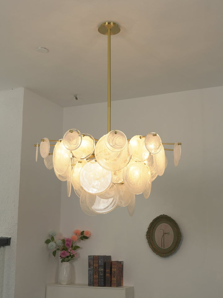 Brass Discs Cascading Chandelier - Vakkerlight