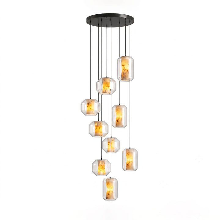 Alabaster Glass Cylinder Pendant Light - Vakkerlight