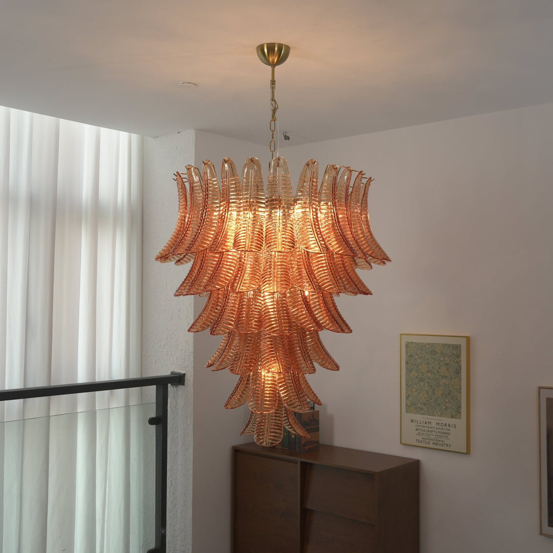 Amber Leaf Cascade Chandelier - Vakkerlight