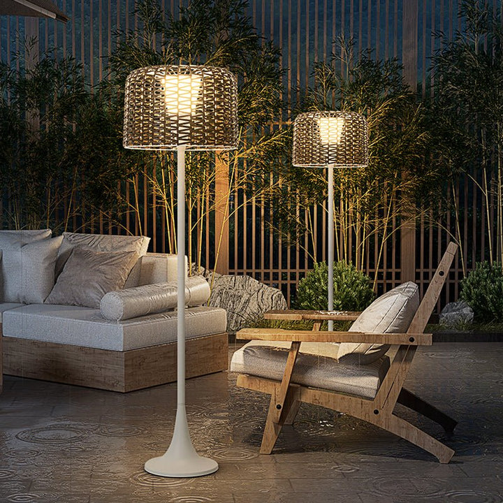 Callum Woven Solar Floor Lamp - Vakkerlight