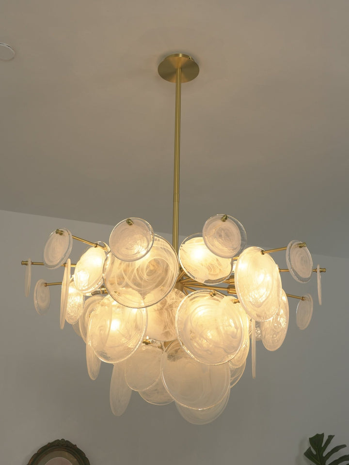 Brass Discs Cascading Chandelier - Vakkerlight