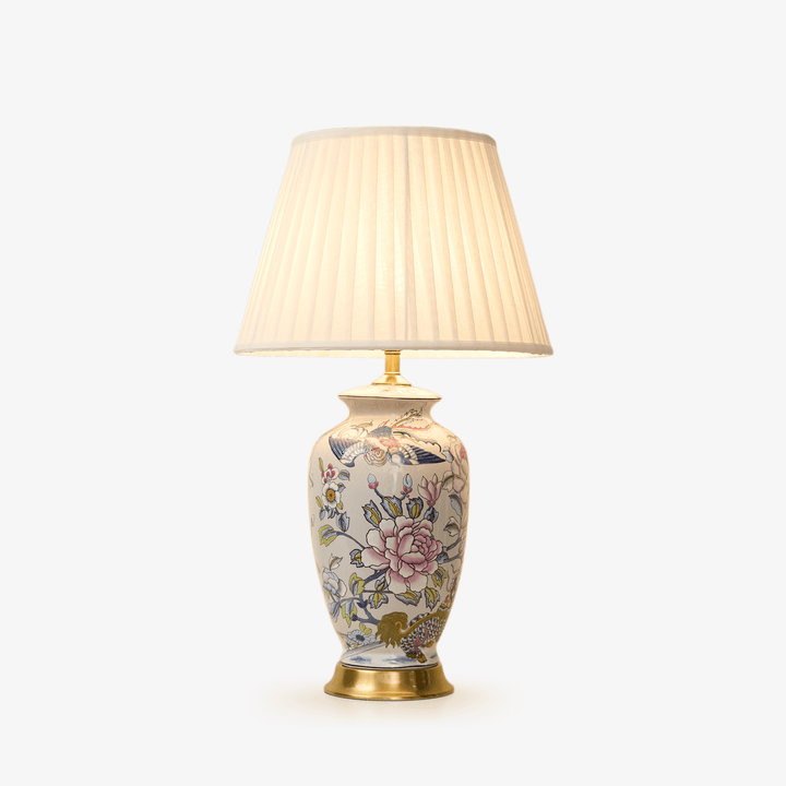 Famille Rose Ceramic Table Lamp - Vakkerlight