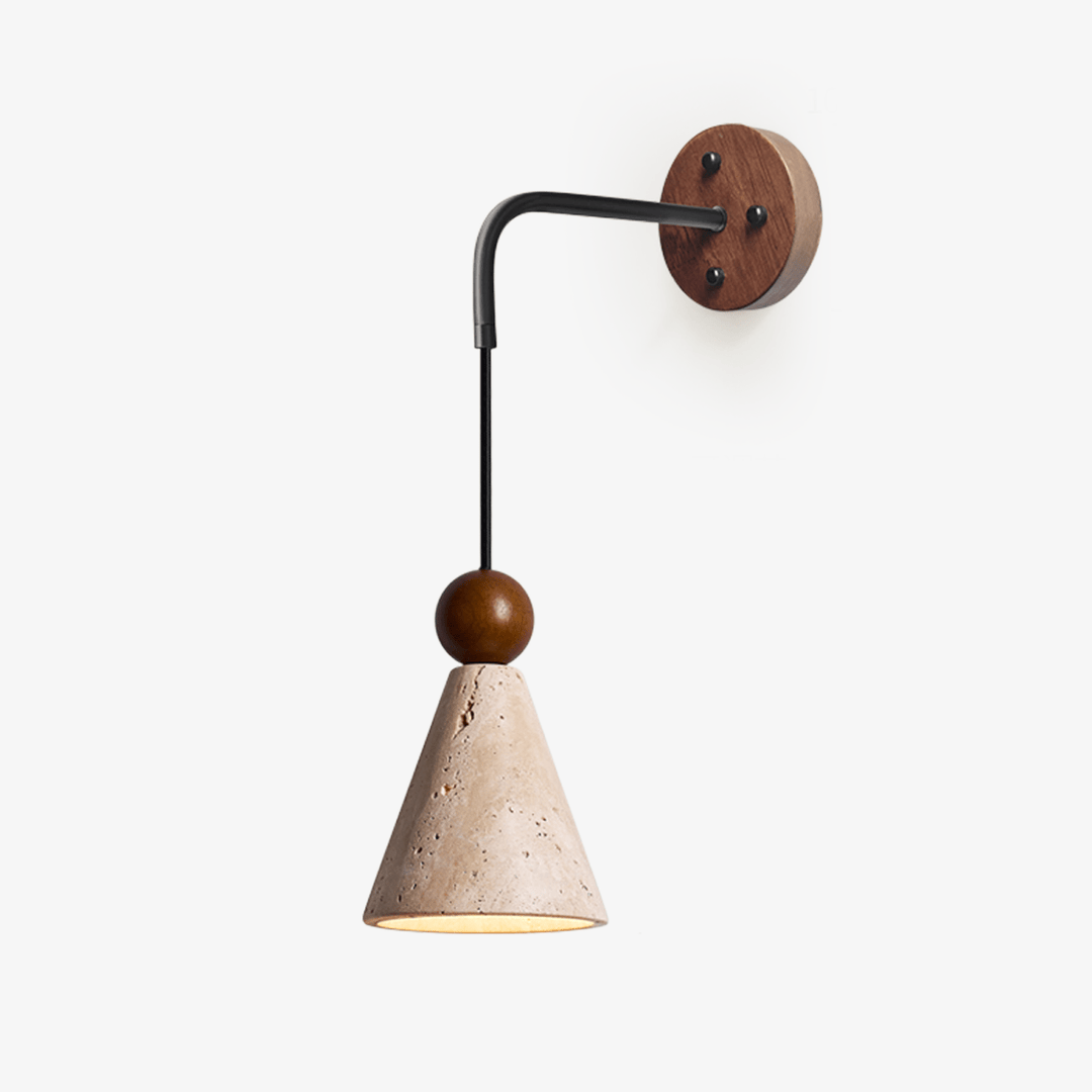 Cone Wood Bead Wall Sconce - Vakkerlight