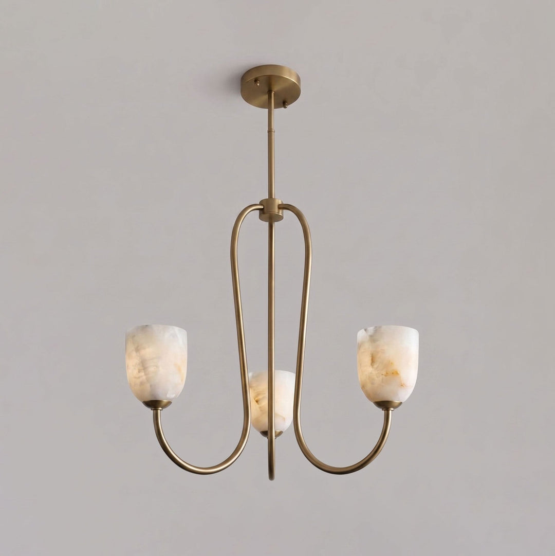 Trillium Alabaster Chandelier - Vakkerlight