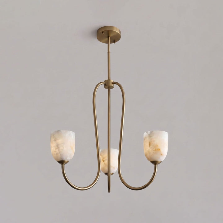 Trillium Alabaster Chandelier - Vakkerlight