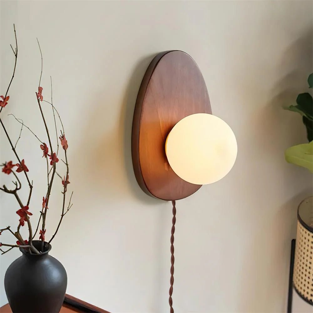 Orba Walnut Plug - in Wall Lamp - Vakkerlight