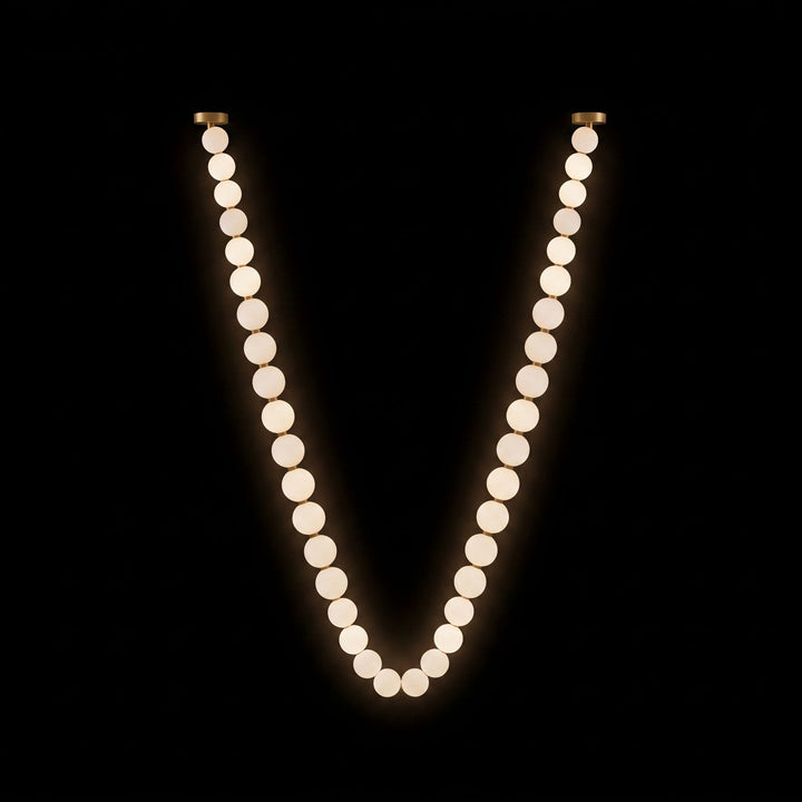 Pearl Glass Necklace Balls Chandelier - Vakkerlight
