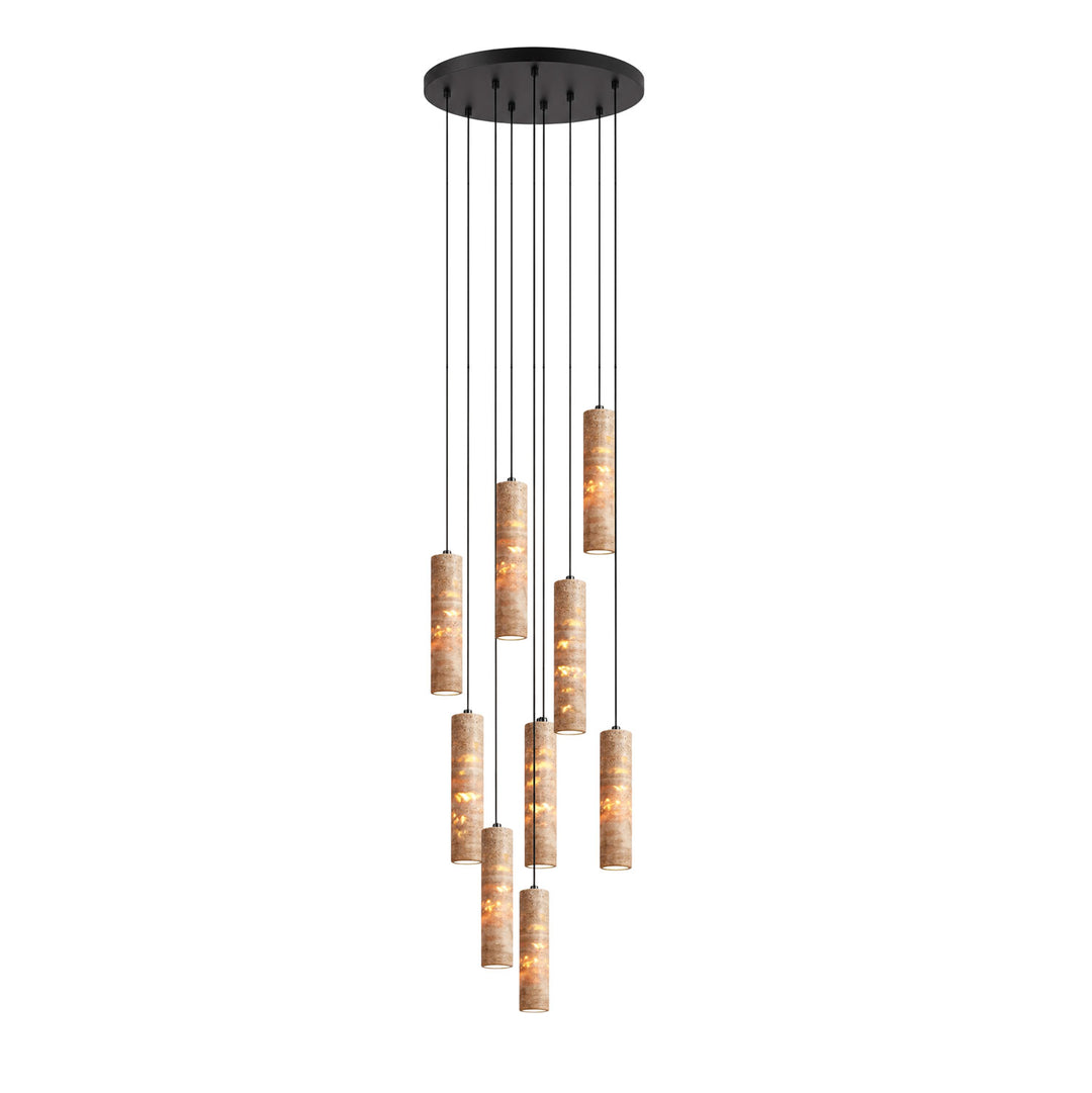 Cylindrical Travertine Pendant Light - Vakkerlight