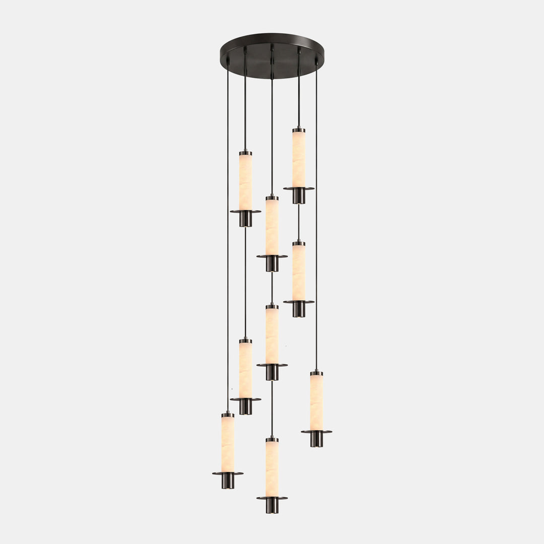 Cylindrical Plinth Alabaster Pendant Lamp - Vakkerlight