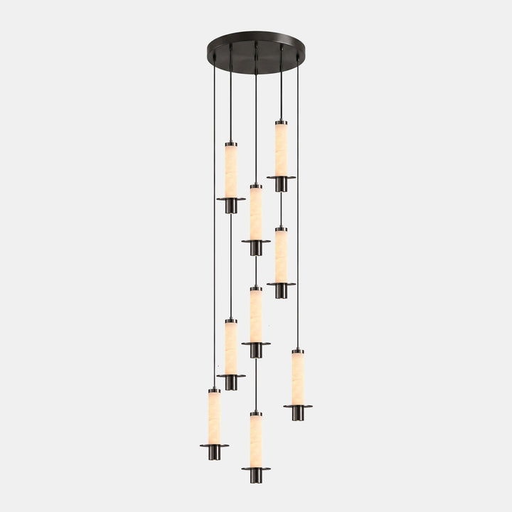 Cylindrical Plinth Alabaster Pendant Lamp - Vakkerlight