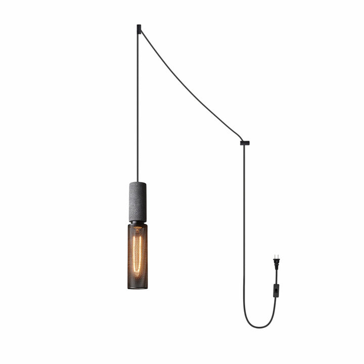 Cement Mesh Plug-in Pendant Lamp