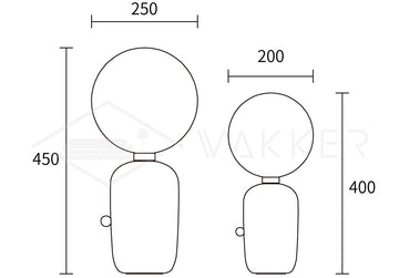 Candeeiro Suspenso Capsule Globe — Dimension drawings 1