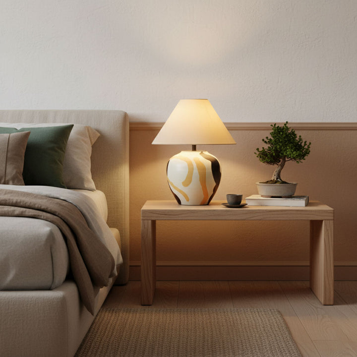 Abstract Pattern Ceramic Table Lamp - Vakkerlight