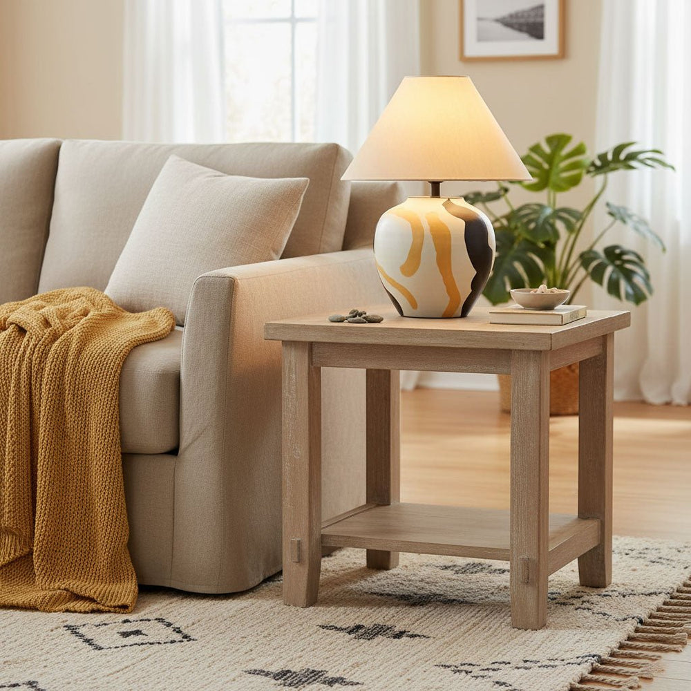 Abstract Pattern Ceramic Table Lamp - Vakkerlight