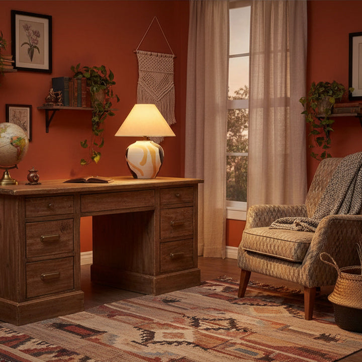 Abstract Pattern Ceramic Table Lamp - Vakkerlight